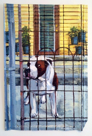 Worth's paintings are upbeat, whimsical representations of Key West's culture and diversity, even reminiscent of Worth's late canine companions. Images: Lucky Street Gallery
